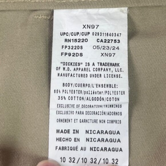 Dickies Durable Pants Womens Size 10 Tan Relaxed Fit Workwear - Picture 9 of 10